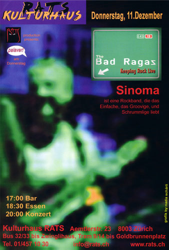The Bad Ragas and Rats event flyer