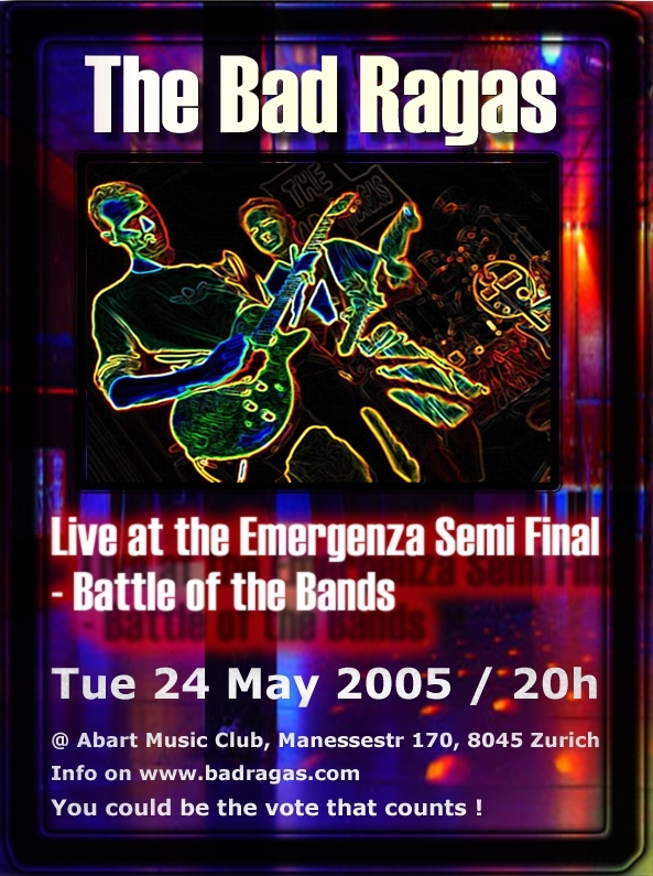 The Bad Ragas flyer for Abart