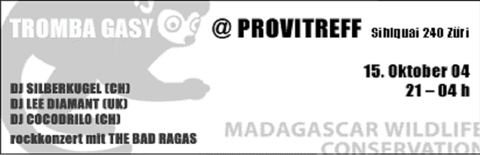 The Bad Ragas flyer for Provitreff