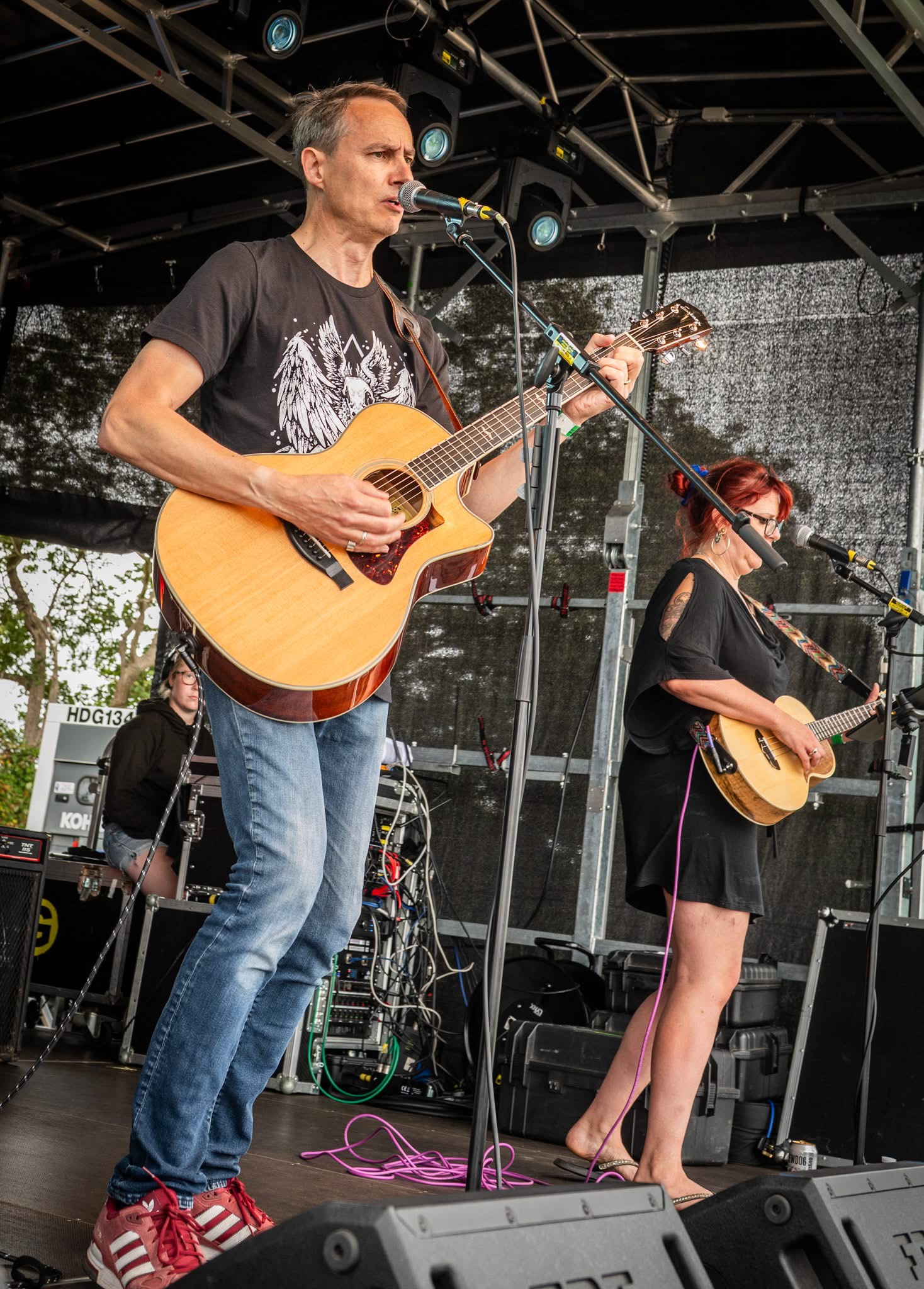 Full stage performance shot from Woo Fest 2025