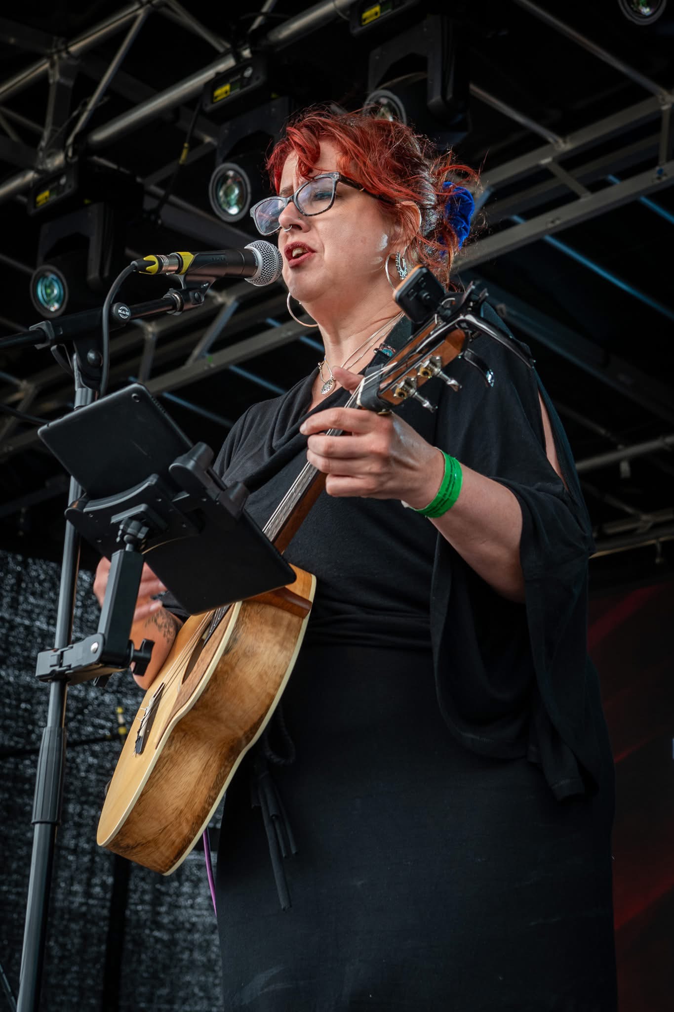 Wide stage view of The Bad Ragas at Woo Fest 2025