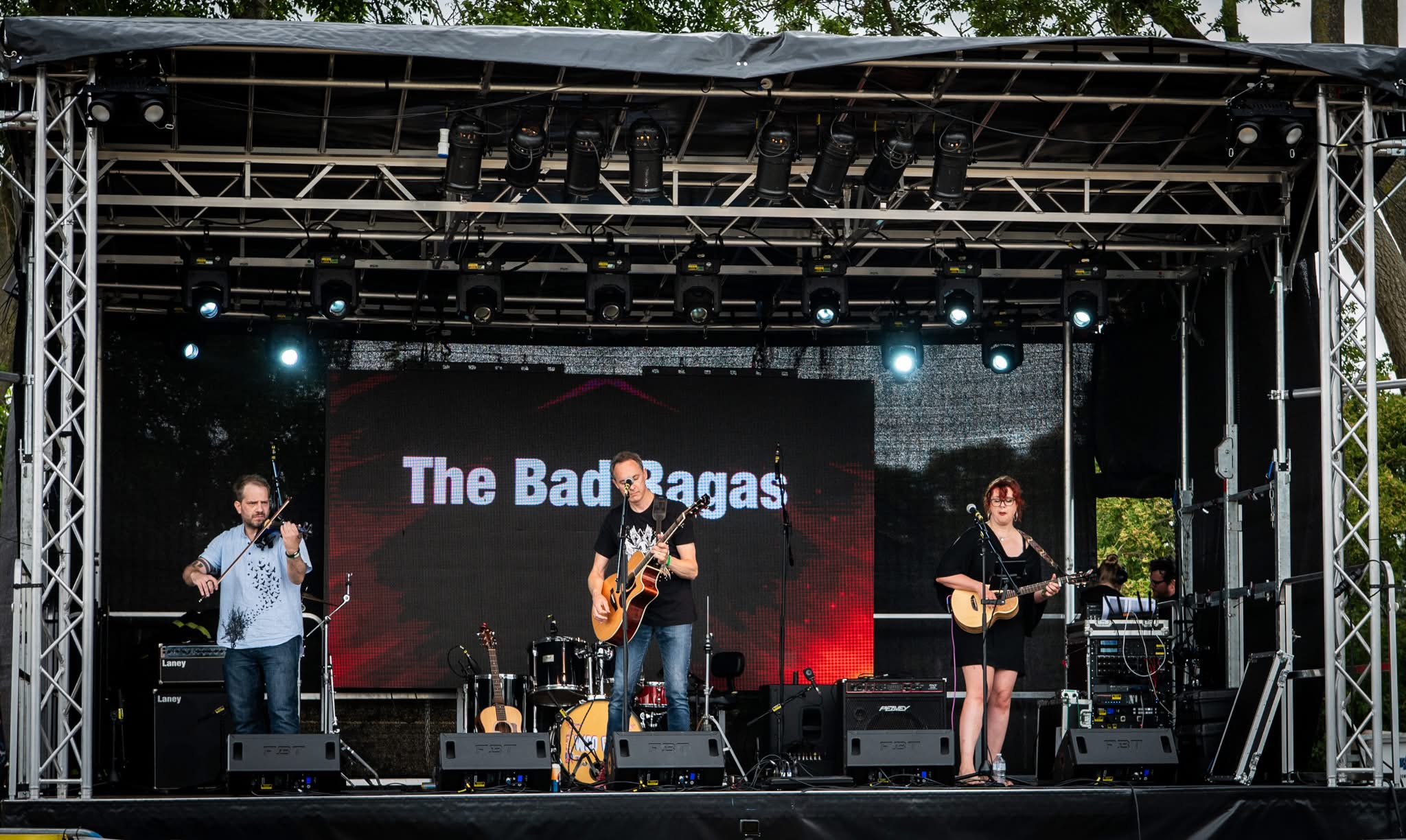 Guitarist at center stage during Woo Fest 2025