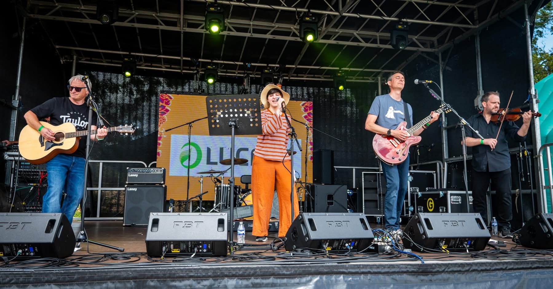 The Bad Ragas performing together on stage at Woo Fest 2026