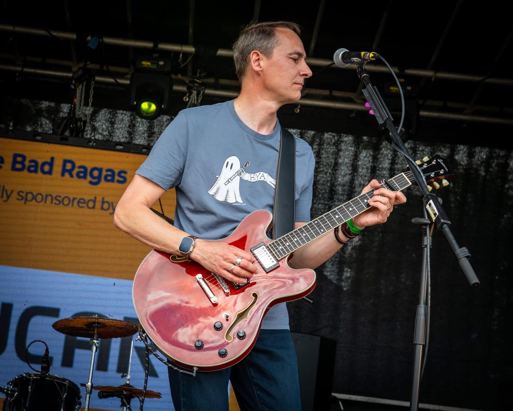 Electric guitarist performing at Woo Fest 2026