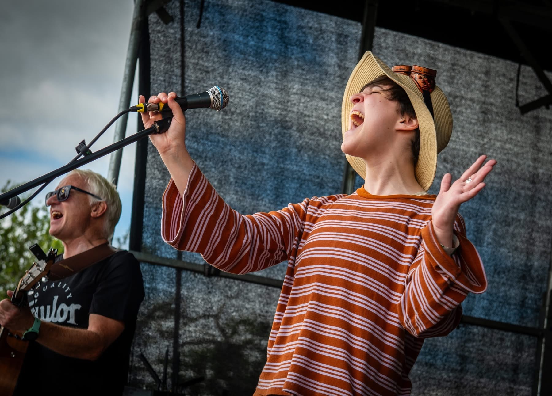 Singer performing with the band at Woo Fest 2026