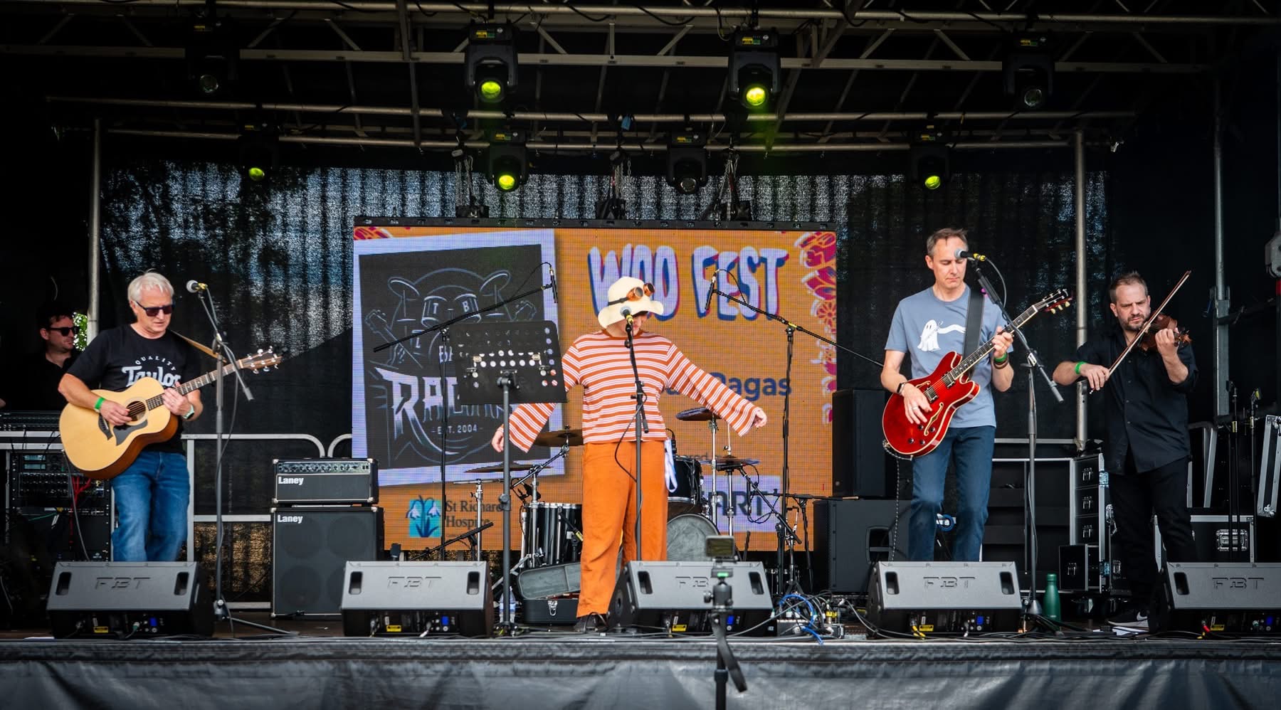 Full band performance at Woo Fest 2026
